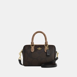 Mini Rowan Crossbody in Blocked Maxi Signature Canvas