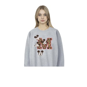 Disney Dam/Tjej Musse Pigg M Faces Sweatshirt (Sport Grå)
