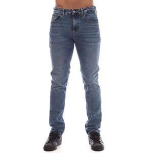 Heren Tommy Hilfiger Scanton Vlag Borduurwerk Slim-Fit Jeans in Blauw