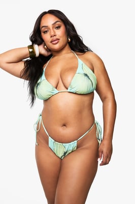 PLUS BUTTERFLY OVERSIZED PRINT TRIANGLE BIKINI