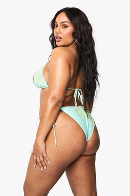 PLUS BUTTERFLY OVERSIZED PRINT TRIANGLE BIKINI