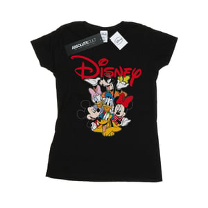 Disney Dam/Tjej - Musse Pigg - T-shirt i bomull (Svart)
