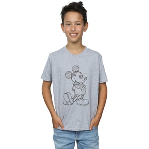 Disney Jongens Mickey Mouse Sketch Kick T-Shirt (Sportgrijs)