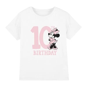 Disney Kinderen/Kinderen Minnie Mouse 10e Verjaardag T-Shirt (Wit)