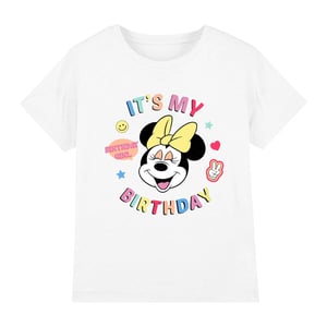Disney Kinderen/Kinderen Het is mijn verjaardag Minnie Mouse T-Shirt (Wit)