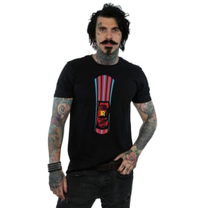 Disney Heren Cars Bliksem McQueen Strepen T-Shirt (Zwart)