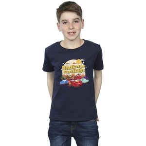 Disney Jongens Cars Radiator Springs Groep T-Shirt (Marineblauw)