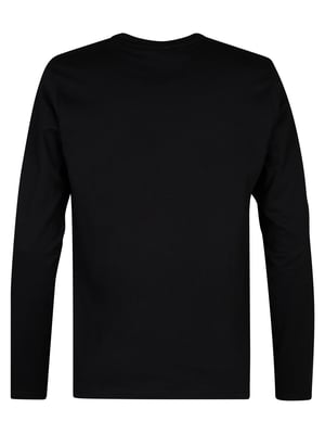 Petrol Industries - Heren Logo T-shirt Lange Mouwen Dolphinpark - Zwart