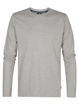 Petrol Industries - Heren Logo T-shirt Lange Mouwen Dolphinpark - Grijs