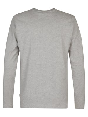 Petrol Industries - Heren Logo T-shirt Lange Mouwen Dolphinpark - Grijs