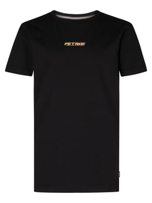Petrol Industries - Jongens Logo T-shirt Sandspur - Zwart