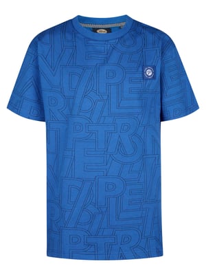 Petrol Industries - Jongens All-over Print T-shirt Hibiscusbreeze - Blauw