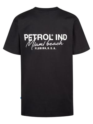 Petrol Industries - Jongens Backprint T-shirt Oceanpoint - Zwart