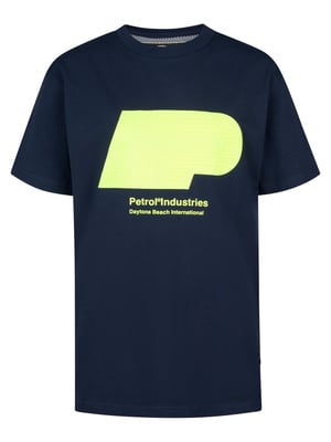 Petrol Industries - Jongens Artwork T-shirt Seapearl - Blauw