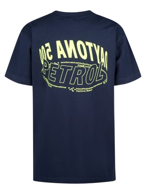 Petrol Industries - Jongens Backprint T-shirt Shoreline - Blauw