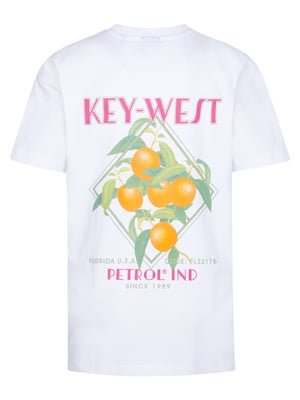 Petrol Industries - Jongens Backprint T-shirt Lime - Wit