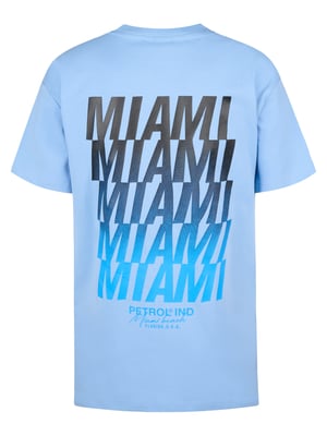 Petrol Industries - Jongens Backprint T-shirt Flamingoline - Blauw