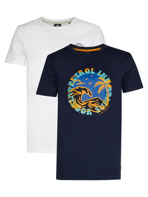 Petrol Industries - 2-pack Basis T-shirt ronde hals Snapper Jongens - Divers