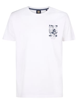 Petrol Industries - Heren Backprint T-shirt Sandcrest - Wit