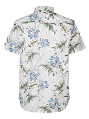 Petrol Industries - Heren All-over Print Overhemd Conchline - Wit