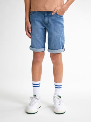Petrol Industries - Jongens Bassano Denim Short Teal - Blauw