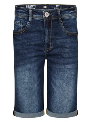 Petrol Industries - Jongens Bullseye Denim Short Teak - Blauw