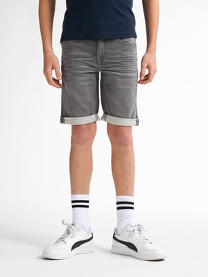 Petrol Industries - Jongens Jackson Stretch Denim Short Valencia - Grijs