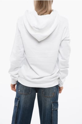 BETTO Hoodie Sweatshirt med Broderad Logotyp i Vitt