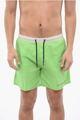 Tvåfärgad boxershorts i Bianco, Verde