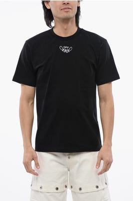 Slim-Fit BANDANA Embroidered T-shirt in Black