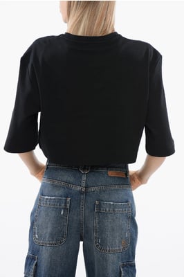 Svart, kort GENYA-t-shirt med överdimensionerad passform
