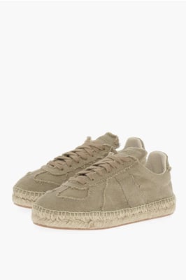 MM22 Låga Sneakers i Bomull med Jutesula i Grönt