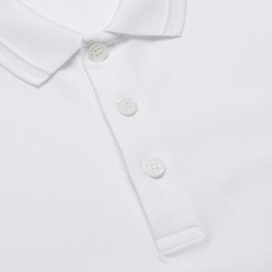 Burberry Monogram Broderad Vit Pikétröja