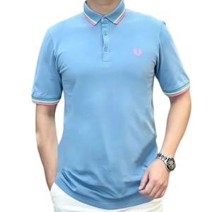 Fred Perry Made In Japan Piqué Shirt Blauw Poloshirt