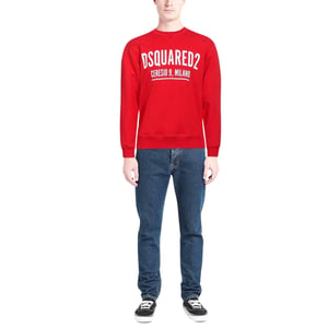 Dsquared2 Ceresio Logo Crewneck Rode Sweatshirt