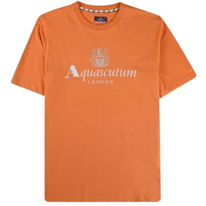 Aquascutum Active Big Logo Oranje T-shirt