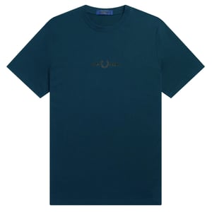 Fred Perry geborduurd asblauw T-shirt voor kinderen