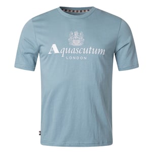 Aquascutum Active Stor Logo Blå T-shirt