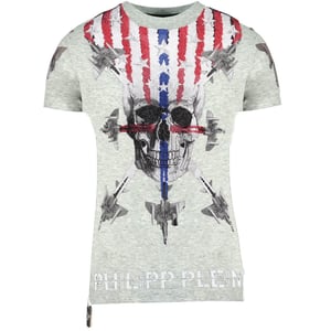Philipp Plein Vliegtuigontwerp Grijs T-shirt