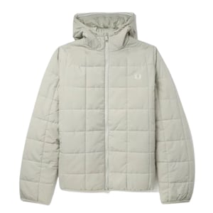 Fred Perry Grid Detail Geïsoleerd Licht Oyster Wit Jack