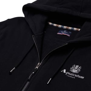 Aquascutum Active Liten Logo Hel Dragkedja Svart Hoodie