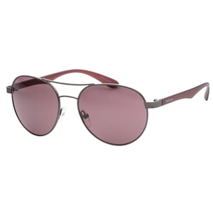 Calvin Klein Rosa Lensed Matte Gunmetal Grå Inramade Solglasögon