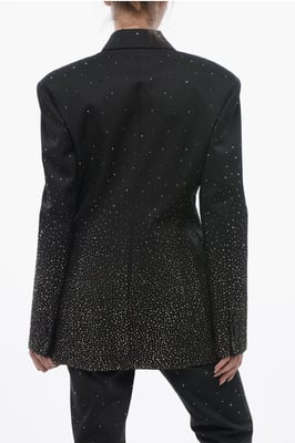 Svart BLING-kavaj med 3 knappar och Degradè-strass