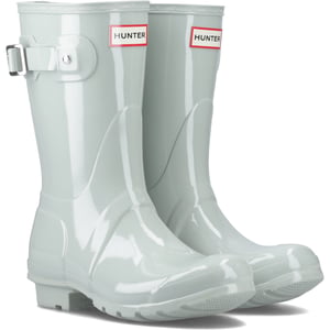 Hunter Original Short Rubberen Dameslaarzen In Zeegroen