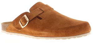 Hush Puppies Dames Sandalen Bailey Gesloten Neus Muiltje Leer Plat Instapbruin