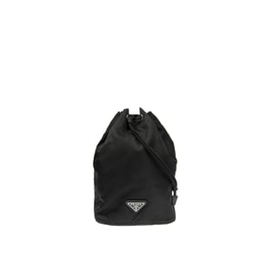 Prada Nylon en leren trekkoordtasje