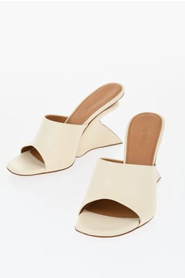JUG Mules med öppen tå, 10 cm i beige