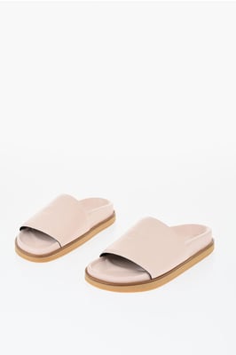Rosa OFF STAMP-sandaler i läder