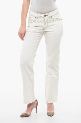 Synliga sömmar 90-tals passform vintagejeans med regular fit, 21 cm i vitt