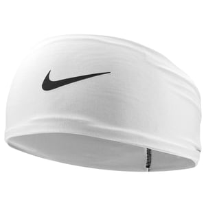 Nike Fury Classic Brede Dri-FIT Hoofdband (Wit)